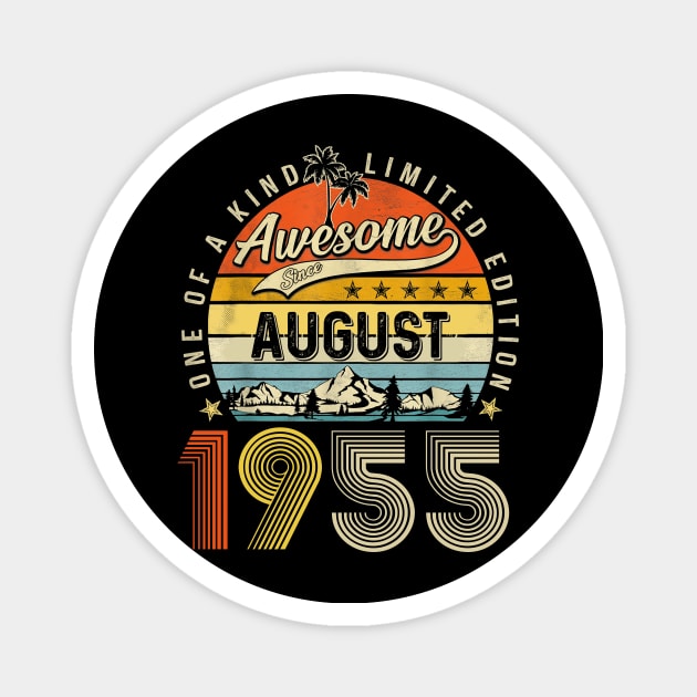 Awesome Since August 1955 Vintage 68th Birthday Magnet by louismcfarland